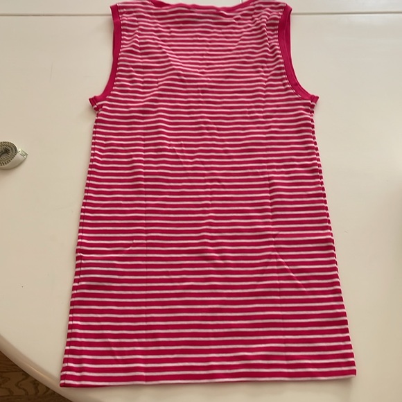 Ralph Lauren sport pink and white striped tank size medium - Picture 2 of 3